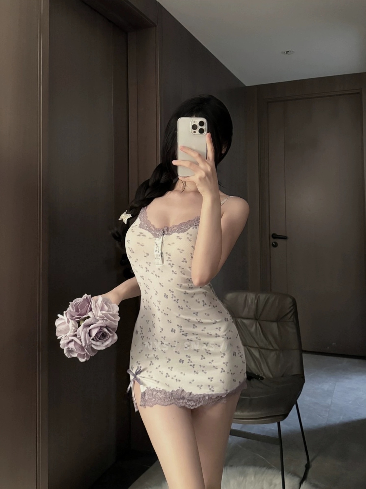 Floral Print Mini Slip